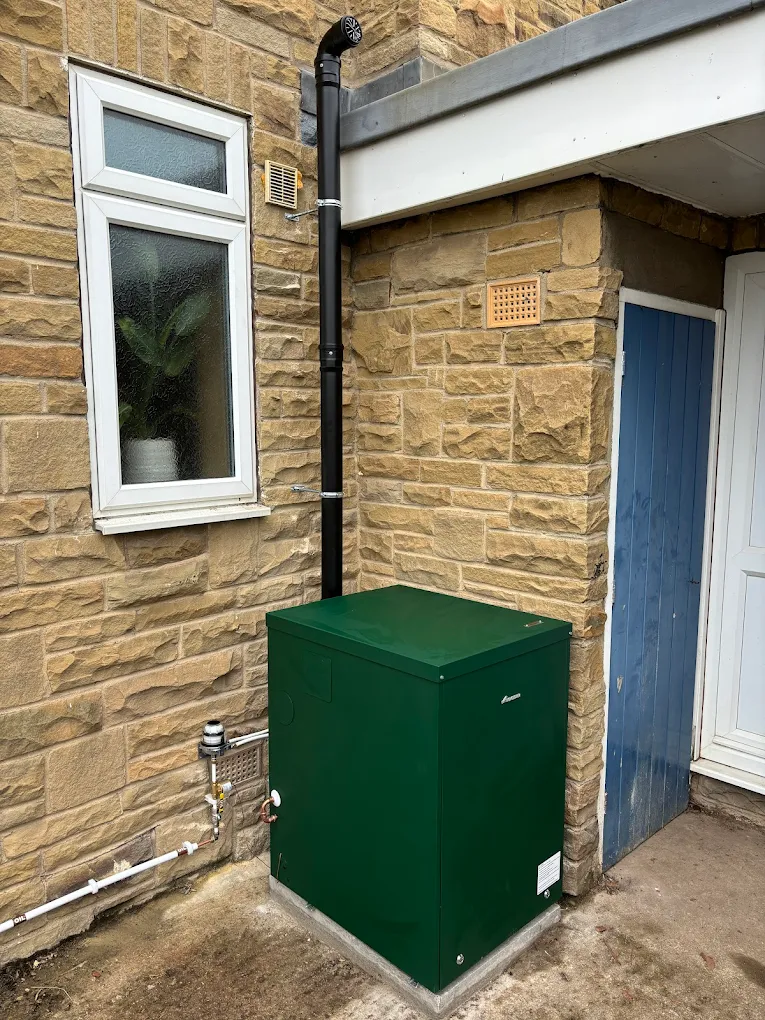 External wall-hung boiler installation in Pudsey Leeds